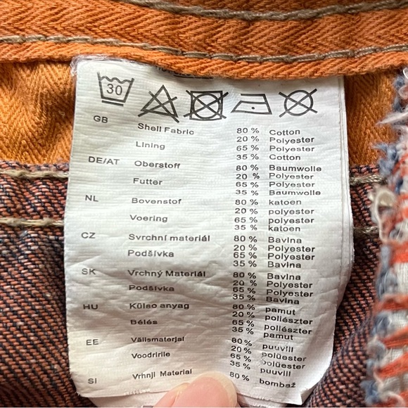 Area Sixty Two Blue Button Up Denim Jeans, size 29w 32l - Picture 8 of 10